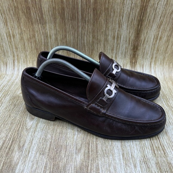 Salvatore Ferragamo Other - Salvatore Ferragamo Gancini Bit Loafers Men's Size 8.5 EE Brown Made in Italy